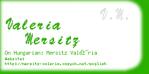 valeria mersitz business card